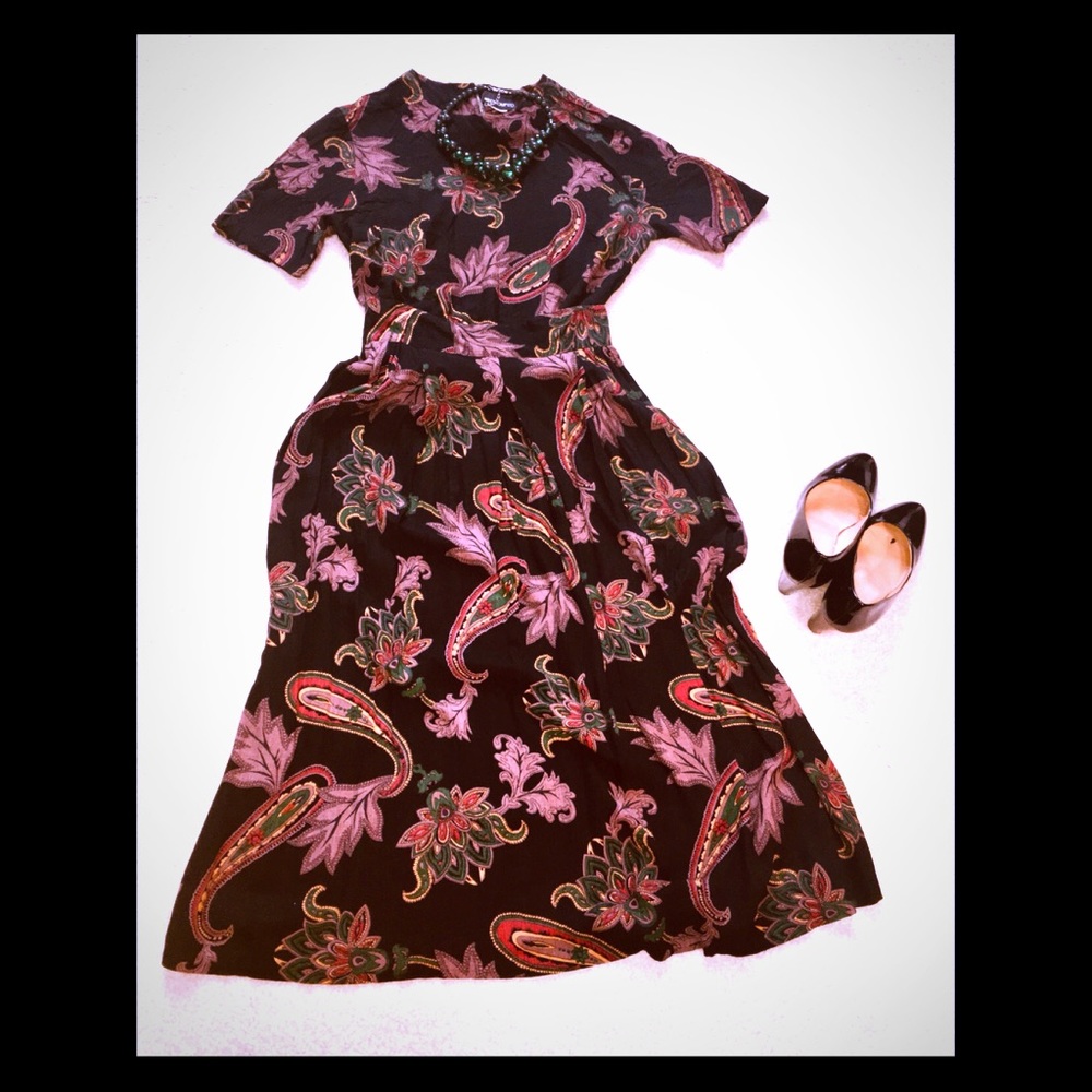 💰Vintage paisley skirt set
